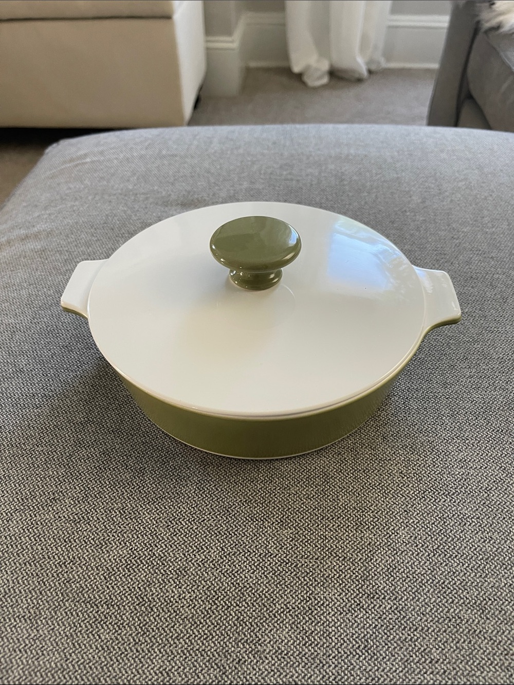 Vintage Avocado Green Corning Ware 1 QT Dish